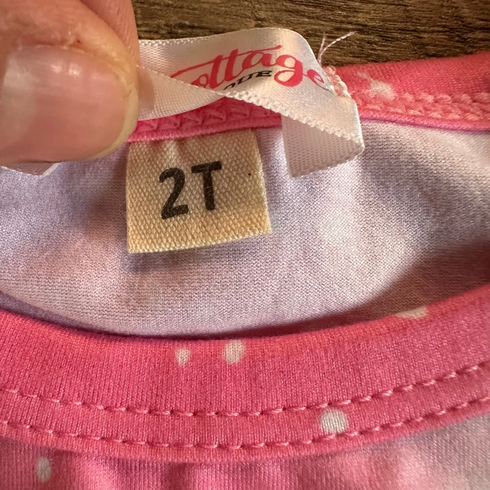 Girls Clover Cottage Baby Boutique Matching Set 2T Pink Brown Cow Print